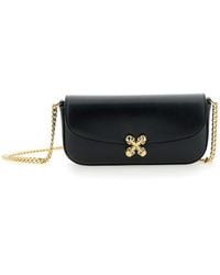McQueen - 'Skull Flower' Crossbody Bag With Chain-Link S - Lyst