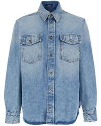 Versace - Shirt With Classic Collar - Lyst