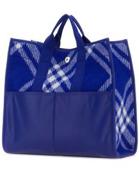 Burberry - Embroidered Fabric Shopping Bag Borse A Mano - Lyst