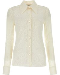 Philosophy Di Lorenzo Serafini - Floral-lace Semi-sheer Buttoned Shirt - Lyst