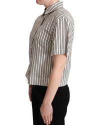 Dolce & Gabbana - Dolce & Gabbana Striped Cotton Shirt - Lyst