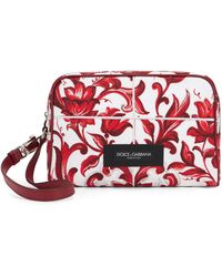Dolce & Gabbana - Clutch Bag Majolica Print Calfskin Wash - Lyst