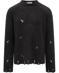 A PAPER KID - Distressed Effect Sweater - Lyst