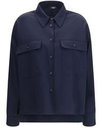 Max Mara - Blue Wool Oves Aries Jacket - Lyst
