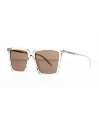 Saint Laurent - Sunglasses Square Full Rim, Transparent Nude Frame And Lens Sl474003 - Lyst
