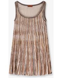 Missoni - Short Viscose Blend Dress With All-Over Sequins - Lyst
