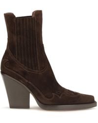 Paris Texas - Dallas Embroidered Ankle Boots Calf Leather Bos Taurus - Lyst