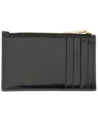 McQueen - Alexander Mcqueen Zippered Calfskin Card Case - Lyst