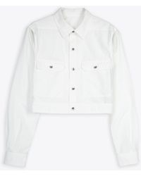 Rick Owens - Cape Sleeve Cropped Outershirt Poplin Cotton Outershirt - Lyst