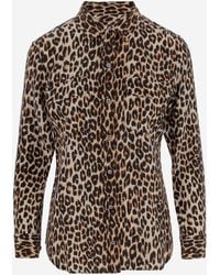 Equipment - Silk Shirt With Animal Print - Lyst