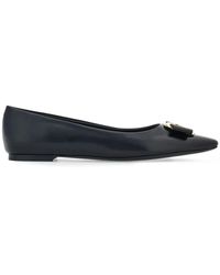 Ferragamo - New Vara-Bow Lambskin Ballerina Shoes - Lyst