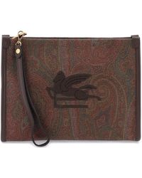Etro - Paisley Pouch With Embroidery - Lyst