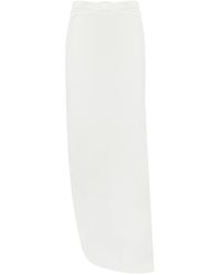 Elisabetta Franchi - Crepe Skirt With Satin Bow - Lyst
