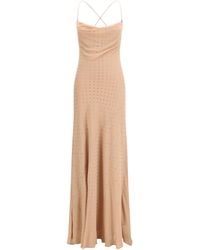 Pinko - Long Strass Slipdress Polyester Dress - Lyst