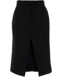 McQueen - Stretch Wool Skirt - Lyst
