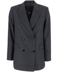 Le Plain - Double-Breasted Jacket Wool Blend Blazers - Lyst