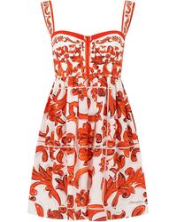 Dolce & Gabbana - Mini Cotton Dress - Lyst