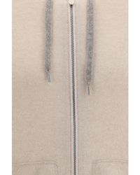 Brunello Cucinelli - Hoodie Cashmere Sand-Pebble (Capra Hircus) Sweatshirts - Lyst