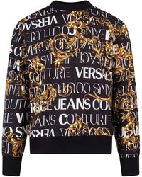 Versace Jeans Couture Baumwolle Andere materialien sweatshirt in Schwarz für Herren und Fitnesskleidung Sweatshirts Training Herren Bekleidung Sport- 
