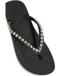 Dolce & Gabbana - Embellished Rubber Flip Flops Shoes Accessory - Lyst