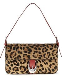 STAUD - Leopard Harlow Shoulder Bag Calf Leather Bos Taurus - Lyst