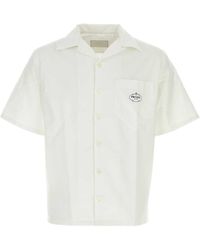 Prada - Logo-embroidered Bowling Shirt - Lyst