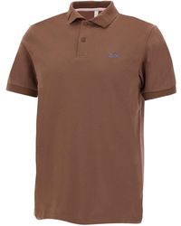Sun 68 - Solid Pique Cotton Polo Shirt - Lyst