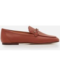 Tod's - Flat Leather Loafers - Lyst