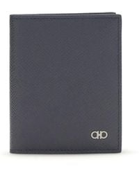 Ferragamo - Gancini Card Holder Calf Leather Bos Taurus Wallet - Lyst
