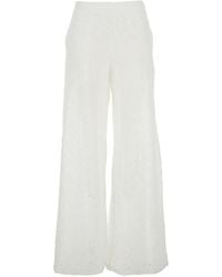 Pinko - Cotton Perforated Design Pants - Lyst