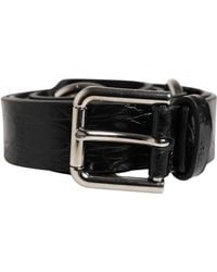 Dolce & Gabbana - Exotic Leather Metal Buckle Belt Eel Caiman Moluro Python - Lyst