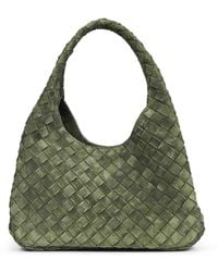 Bottega Veneta - Tweed Small Campana Shoulder Bag - Lyst