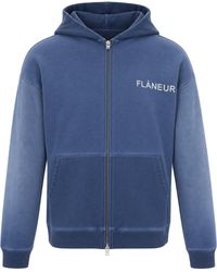 flâneur - Sweatshirt Zip-Up Ombre Cotton Sweater - Lyst