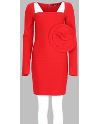 ROTATE BIRGER CHRISTENSEN - Rose Detail Mini Dress Recycled Polyester - Lyst