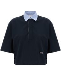 Stella McCartney - Cropped Piquet Polo - Lyst