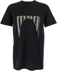 Rick Owens - Crewneck T-Shirt With Logo Print On The Front - Lyst