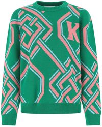 Koche - Embroidered Wool Blend Sweater - Lyst