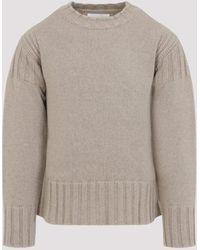 Jil Sander - Sand Stone Cashmere Long Sleeves Cn Sweater - Lyst