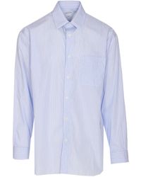 Bottega Veneta - Stripe Cotton Poplin Shirt - Lyst