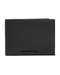 Emporio Armani - Leather Wallet With Logo - Lyst
