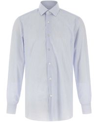 Barba Napoli - Striped Cotton Poplin Shirt - Lyst