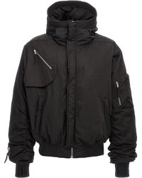 Thom Krom - Hooded Nylon Bomber Jacket - Lyst