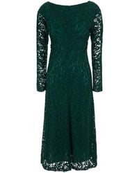 Le Plain - Long Dress With Lace Sleeves - Lyst