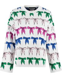 Boutique Moschino - Jacquard Crew-Neck Sweater - Lyst