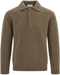 Paolo Pecora - Long-Sleeve Polo Jumper Wool Sweater - Lyst