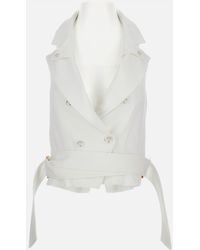Elisabetta Franchi - Double-Breasted Sleeveless Vest - Lyst