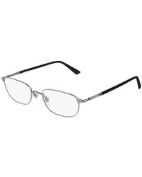 Gucci - Eyeglasses Rectangle Full Rim, Ruthenium Frame And Clear Demo Lenses Lens Gg0612Oj001 - Lyst