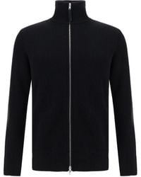 Maison Margiela - Cotton Zip-Up Sweater Wool Ovis Aries - Lyst
