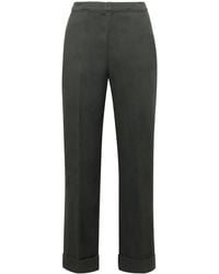 Aspesi - Cotton-Linen Trousers Straight - Lyst