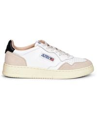 Autry - Leather And Suede Medalist Low Sneakers - Lyst
